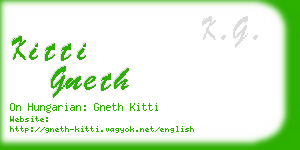 kitti gneth business card